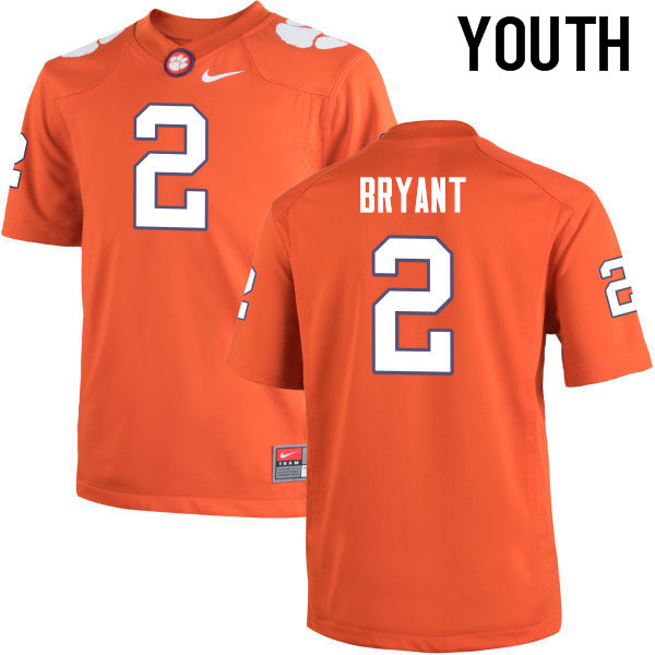 Youth Clemson Tigers #2 Kelly Bryant College Football Jerseys-Orange - Click Image to Close